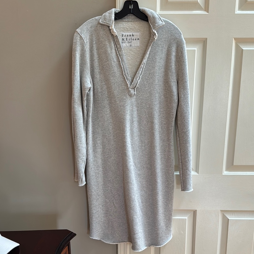 Frank & Eileen Gray Long Sleeve Dress